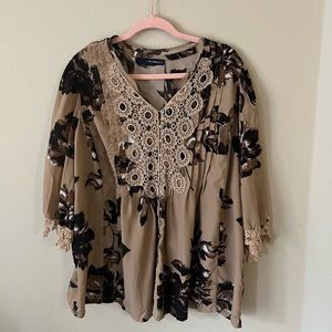 Lace Brown Blouse